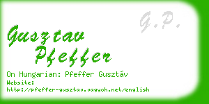 gusztav pfeffer business card