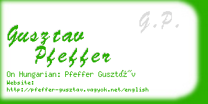 gusztav pfeffer business card